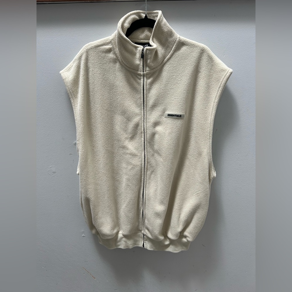 Fear of God Essentials Off-White Polar Fleece Vest